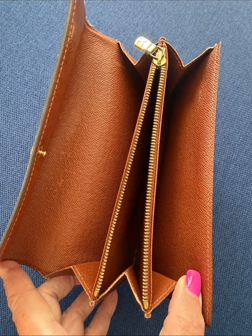 Louis Vuitton Monogram Canvas Long Snap Wallet in Brown and Gold